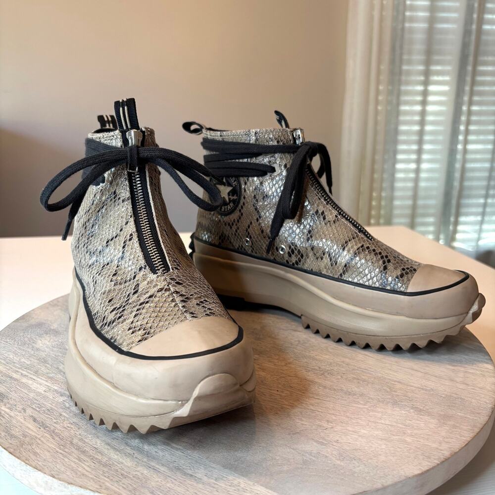 Converse Run Star Hike Snakeskin Platform Sneakers Women's Limited Edition Sz 9
